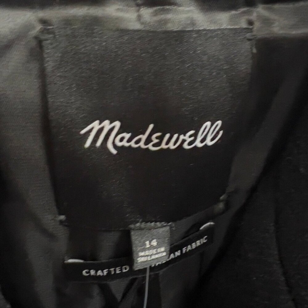 Madewell Womens $298 Blazer Coat in Insuluxe Fabric Black Size 14 NT120 - Picture 11 of 11
